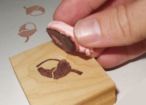 Stamping the back of the mount