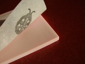 Set tracing, right-side down, on your carving block