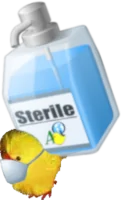 Marjorie carrying hand sanitizer