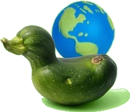 Marjorie replaced with a duck-shaped zucchini