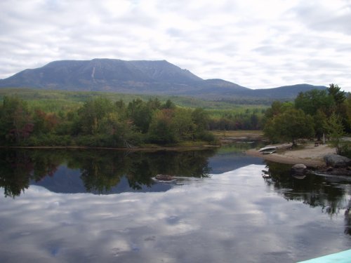 Mount Katahdin, Maine’s highest point, in the distance