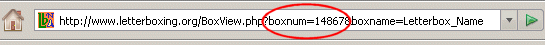 An LbNA-hosted clue's box number can be found in the URL