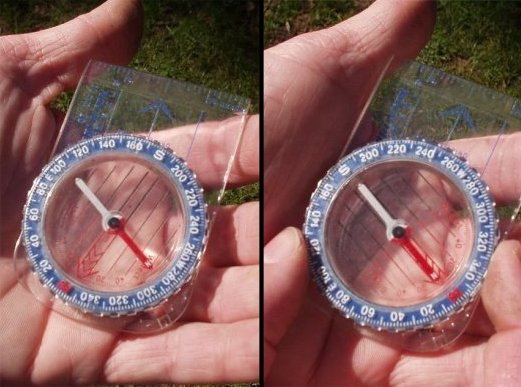 Turn housing until needle is in orienting arrow