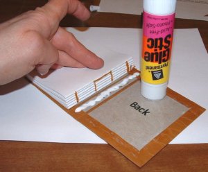 Glue down binding and back endpaper